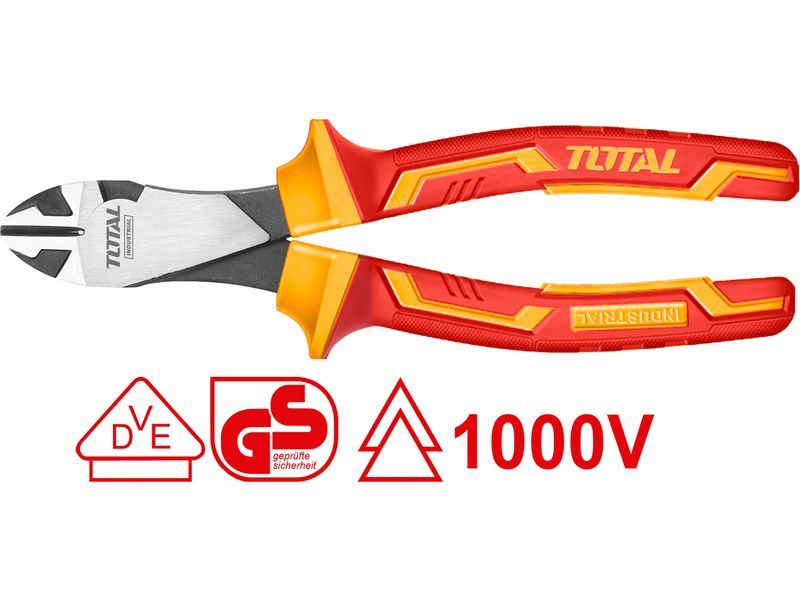 Total Elektrikářské boční štípací kleště, robustní, 180 mm, průmyslové Total Elektrikářské boční štípací kleště, robustní, 180 mm, průmyslové